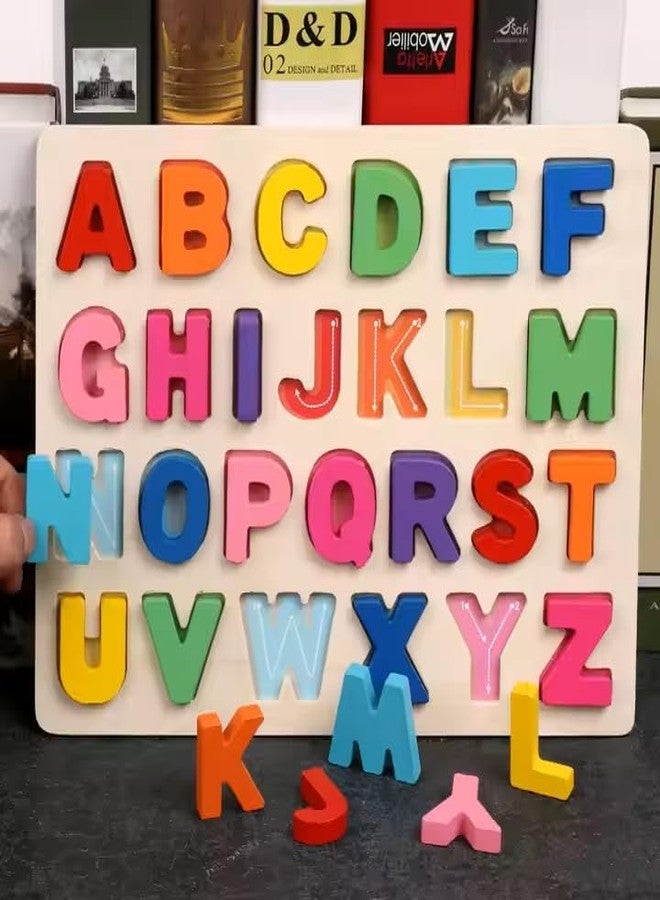 KITIKITTZ KITIKITS Kids Didactic 3D Wooden Puzzle Toys Learning Letters Puzzle for Toddler Educational Toy (Multicolor) - Image 3